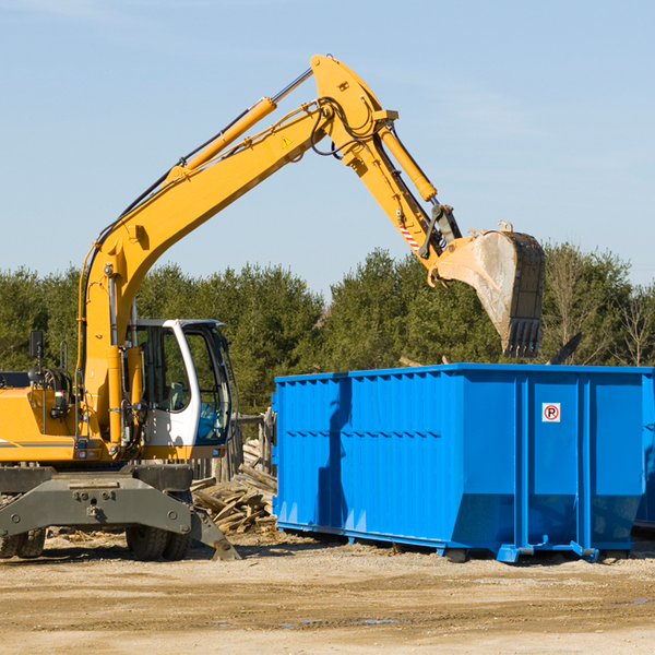 what are the rental fees for a residential dumpster in East Ryegate